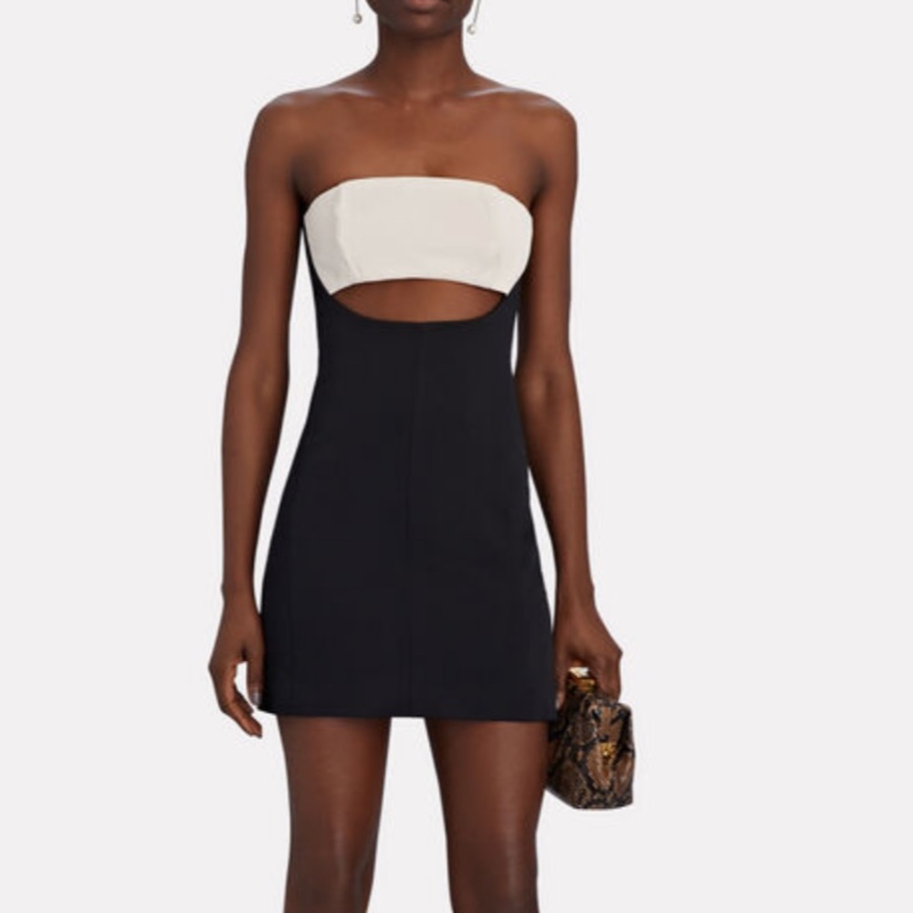 AUTEUR
Talia Strapless Two-Tone Mini Dress
